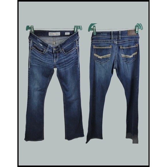 BKE Buckle Bootcut Stella Slim Bootcut Thick Stitch Jeans  28 Long - Picture 1 of 5